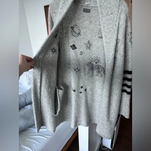 MOTHER The Hip Cardigan in Map Of Stars - Picture 2 of 16